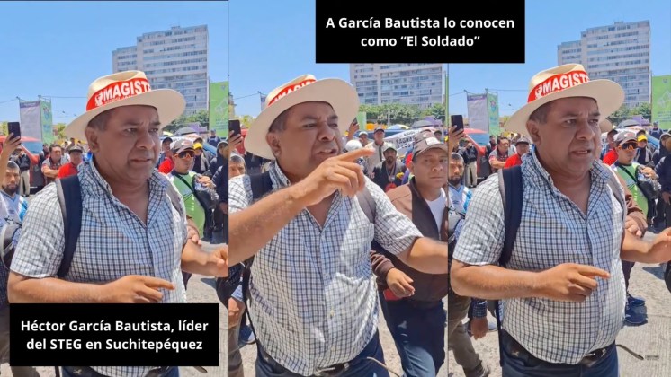 Hector García Bautista, dirigente del STEG en Suchitepéquez. Foto La Hora Somos el Combo