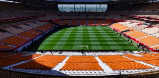 Vista del estadio de la Cartuja de Sevilla, escenario de la final de la Copa del Rey entre FC Barcelona y Real Madrid, el próximo sábado. EFE/RFEFE/Pablo García.