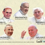 Estos fueron los últimos 5 papas de la Iglesia Católica. Arte: Alejandro Ramírez