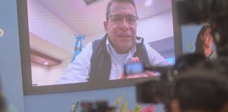 Ministro de Comunicaciones, Infraestrucutra y Vivienda durante la conferencia, La Ronda