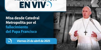 Misa desde Catedral Metropolita por el fallecimiento del Papa Francisco. Foto La Hora: José Orozco.