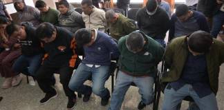 Juzgado Décimo Penal inició primera declaración en contra de 16 personas señalada de pertenecer a la banda Piratas de la Muerte. Foto La Hora: Fabricio Alonzo