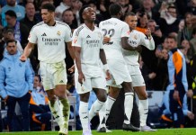 Real Madrid vs Real Sociedad: Día y hora del partido de vuelta de la semifinales El Real Madrid recibe este martes a la Real Sociedad en el partido de vuelta de las semifinales de la Copa del Rey, Foto La Hora: AP.