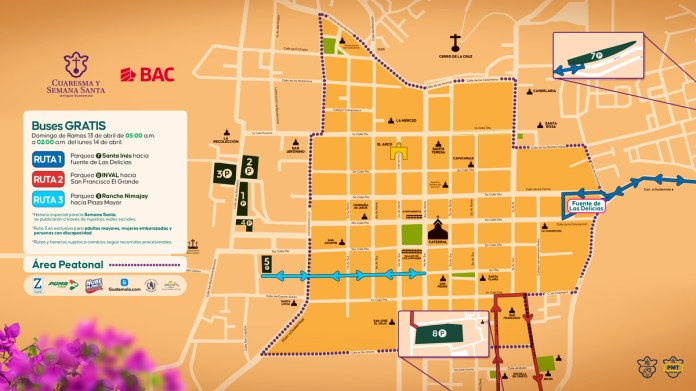 Municipalidad de Antigua Guatemala ofrece buses gratis para el Domingo de Ramos