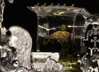 Consagrada imagen del Santo Cristo Yacente, Cristo de los Pobres, Templo de El Calvario