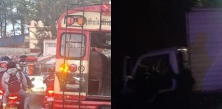 Debido a un camión encunetado y desperfectos mecánicos de un bus extraurbano, autoridades reportan complicaciones en la movilidad vial en dirección a la ciudad.