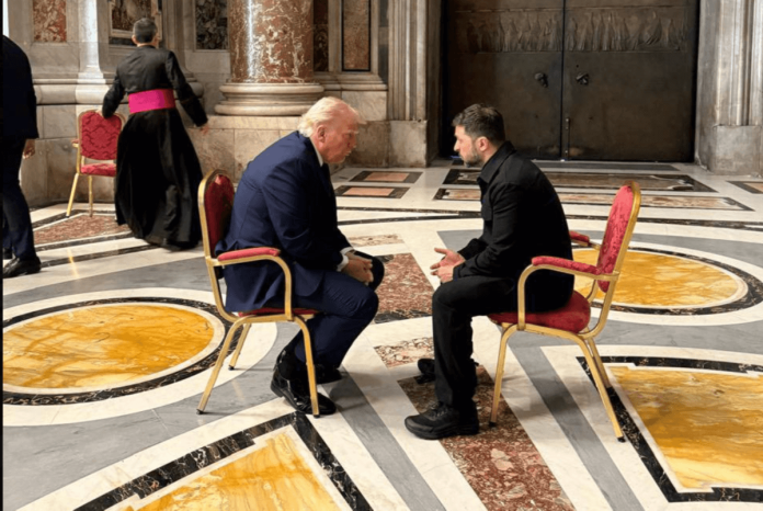Trump y Zelenski celebran un encuentro «muy productivo» antes del funeral del papa Francisco