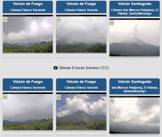Fuego y Santiaguito: Cómo ver la actividad volcánica por las cámaras de monitoreo del Insivumeh