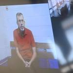Aler Samayoa se presentó vía videoconferencia ya que su defensa alegó motivos de seguridad. Foto La Hora: Fabricio Alonzo.