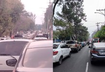 En imágenes: Caos vehicular en la Usac, tras cierre de ingresos por presunto robo de vehículo Se reporta alto congestionamiento de vehículos en las salidas de la Universidad de San Carlos. Foto La Hora: Cortesía