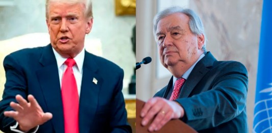 En la fotografias: Donald Trump, presidente de EEUU; y António Guterres, secretario general de la ONU. Foto La Hora: Archivo