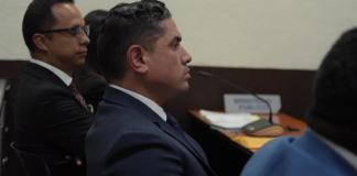 Exviceministro de Gobernación, Carlos García, en audiencia de primera declaración. Foto La Hora: José Orozco