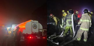 Autoridades de Conred dieron a conocer los trabajos de combate y extinción de un incendio forestal en ciudad Satélite, zona 09 de Mixco.