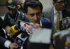Jorge Santos Neill saliendo de la audiencia intermedia en el caso semilla transmitida por el MP.