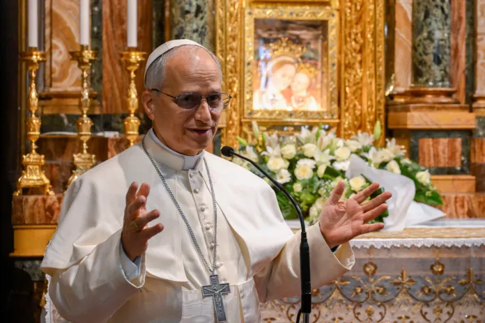 León XIV visita por sorpresa un santuario de los agustinos en las afueras de Roma