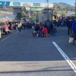 Bloqueo en el km 157 de la ruta interamericana realizado por la comunidad de Nahualá para buscar soluciones en "conflictos territoriales".