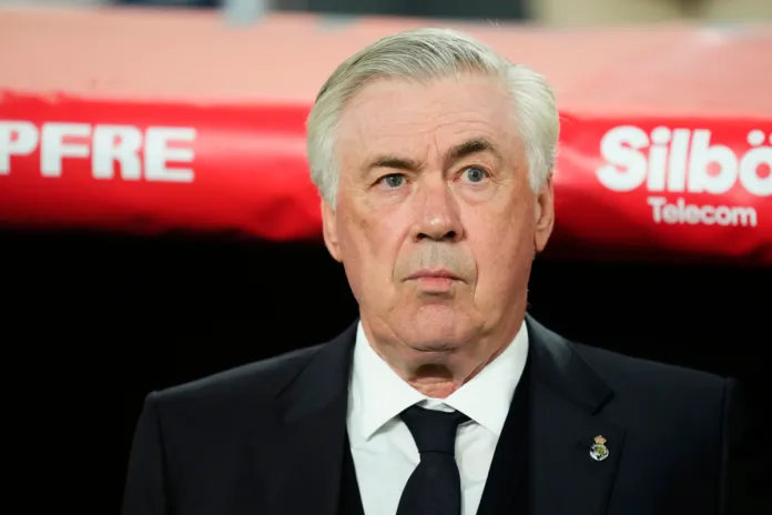 CARLO ANCELOTTI Ancelotti previo al comienzo de la final de la Copa del Rey contra el Barcelona, el sábado 26 de abril de 2025. Foto La Hora: AP.