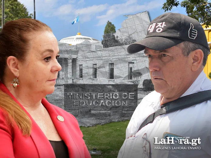 Arte--las-atribuciones-que-Joviel-Acevedo-se-ha-tomado-como-ministro La ministra de Educación, Anabella Giracca y el dirigente magisterial Joviel Acevedo.