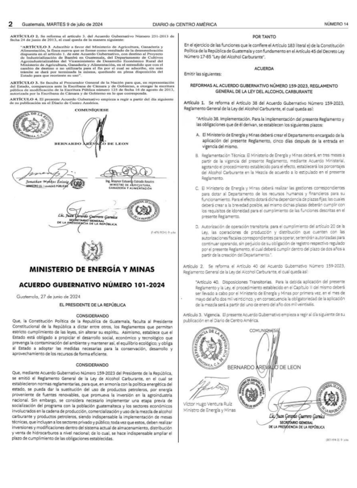 acuerdo gubernativo 101-2024