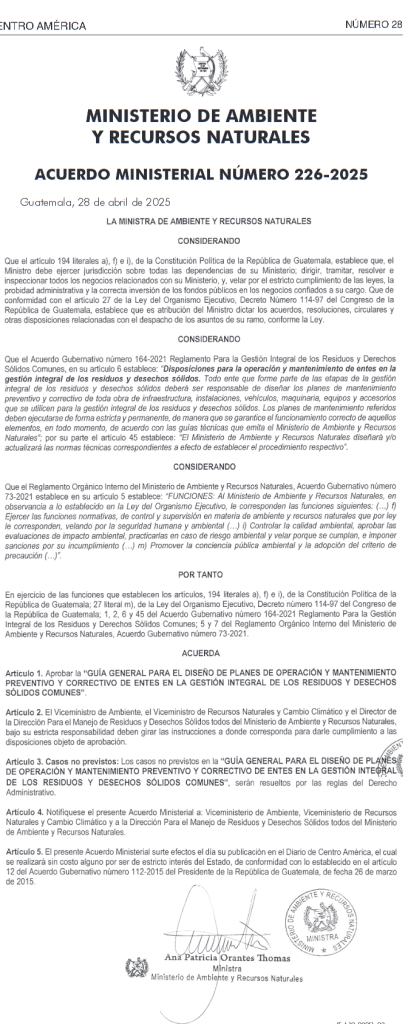 Acuerdo Ministerial 226-2025