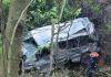 Microbús con personal médico cae al vacio en el km 59 del Libramiento, Chimaltenango