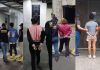 Presuntos mienbros de la banda criminal "Los imitadores" detenidos por agentes de DIPANDA. Foto La Hora: PNC
