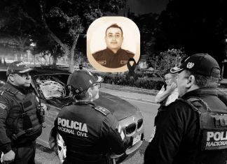 Agente de PNC de tránsito falleció luego de ser atropellado mientras realizaba operativo en contra de carreras clandestinas. Foto La Hora: PNC