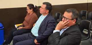 Celia Escobar, Jorge Rodas y Danilo Valenzuela, son procesados en el caso Asalto al Ministerio de Salud. Foto La Hora: Sergio Osegueda