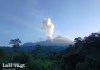 Volcán Santiaguito, en el departamento de Quetzaltenango. Foto: CONRED.