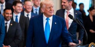 El presidente de Estados Unidos, Donald Trump. Foto La Hora: EFE Archivo.