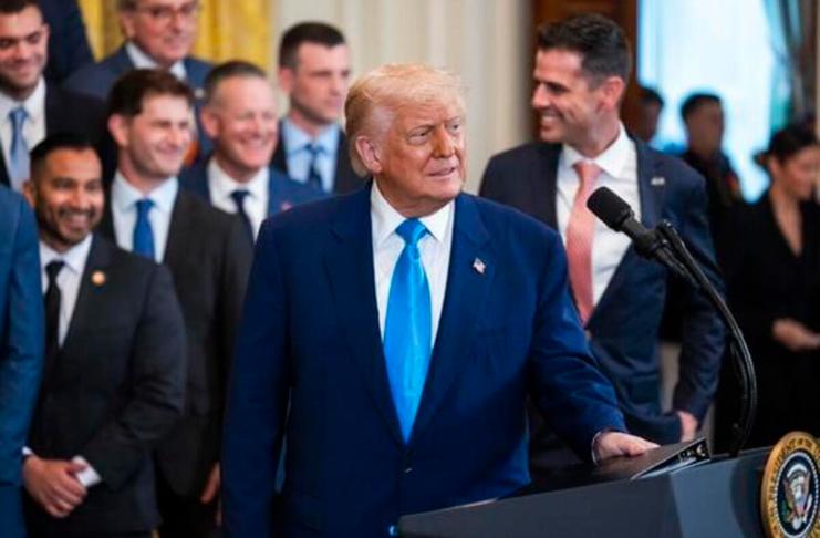 El presidente de Estados Unidos, Donald Trump. Foto La Hora: EFE Archivo.