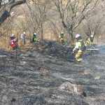 En la actual temporada de incendios forestales 2025, se mantienen activos, al domingo 4 de mayo, 17 incendios activos. Foto La Hora: Conred.