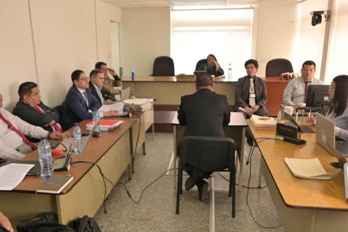 Juicio Stuardo Campo El Tribunal Décimo de Sentencia Penal recibió la documentación dentro del juicio contra el exfiscal Stuardo Campo. Foto La Hora: Fabricio Alonzo