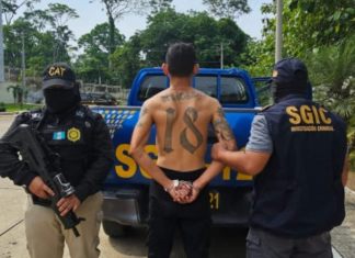 Little Psycho Criminal, una de las clicas del "Barrio 18" con mayor incidencia en Guatemala. Foto La Hora: PNC