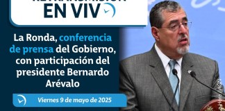 La Secretaría de Comunicación Social de la Presidencia dirige este viernes 9 de mayo, en conferencia de prensa, La Ronda. Foto La Hora: AGN.