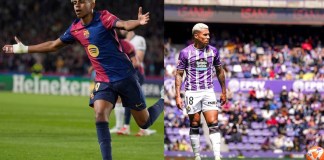El Barcelona de Hansi Flick, actual líder de la Liga, se verá las caras este contra el Real Valladolid por la jornada 34. Foto La Hora: AP- Real Valladolid .