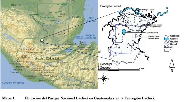 Ubicación Laguna Lachúa. Foto Captura de Pantalla.