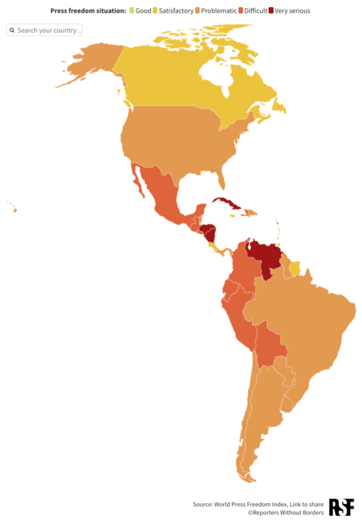 Clasificación Mundial de Prensa 2025 de RSF