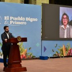 Ministra de Economía, Gabriela García, comparte las discusiones que iniciarán sobre las medidas arancelarias. Foto La Hora: Daniel Ramírez