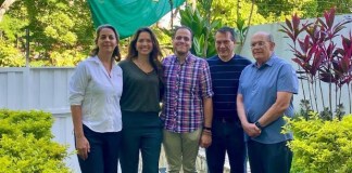 Magalli Meda, Pedro Urruchurtu, Omar González, Claudia Macero y Humberto Villalobos. Foto La Hora: Captura de pantalla.