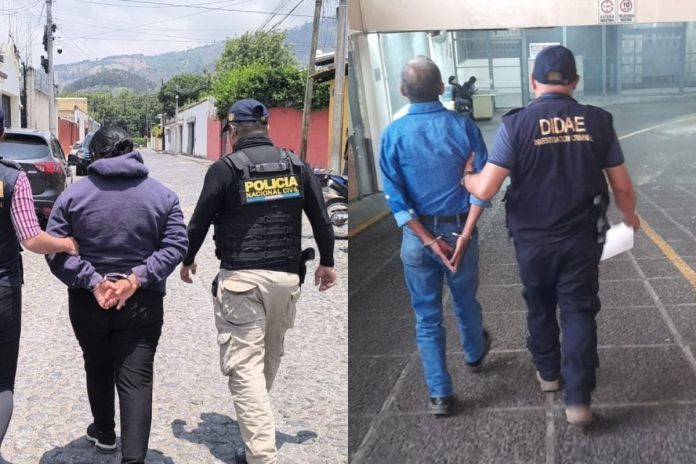 PNC detiene a dos presuntos extorsionistas y notifica a dos privados de libertad por el mismo delito Dos personas señaladas del delito de extorsión, capturadas en Antigua Guatemala y la zona 13 capitalina, Foto La Hora: PNC