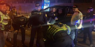 El Director General de PNC, David Estuardo Custodio Boteo, en apoyo de operativo donde fue atropellado un agente de la PNC de tránsito. Foto La Hora: PNC