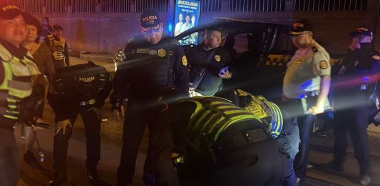 El Director General de PNC, David Estuardo Custodio Boteo, en apoyo de operativo donde fue atropellado un agente de la PNC de tránsito. Foto La Hora: PNC