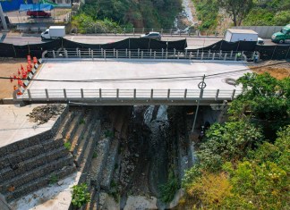 Trabajos en puente sobre km 17.5, Villa Nueva