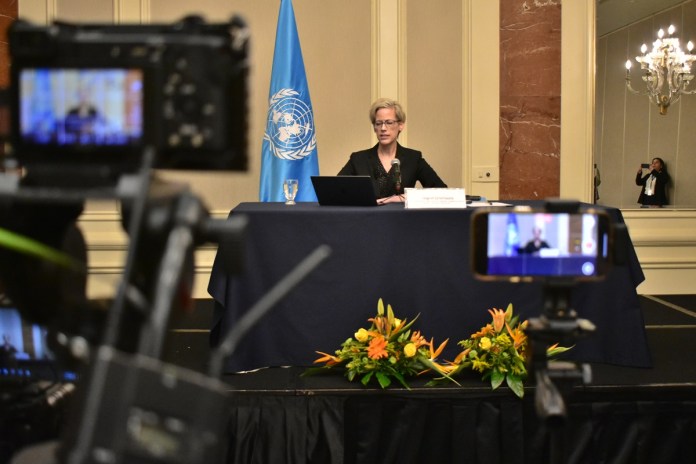 Relatora Especial de las Naciones Unidas, Margaret Satterthwaite.