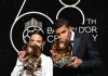 Bonmatí y Rodri fueron los galardonados con el Balón de Oro del año pasado. Foto La Hora: UEFA