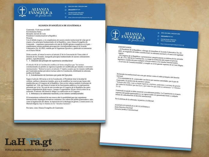 Pronunciamiento por parte de la Alianza Evangelica de Guatemala ante el retiro de la reserva del artículo 27 de la Convención de Viena.