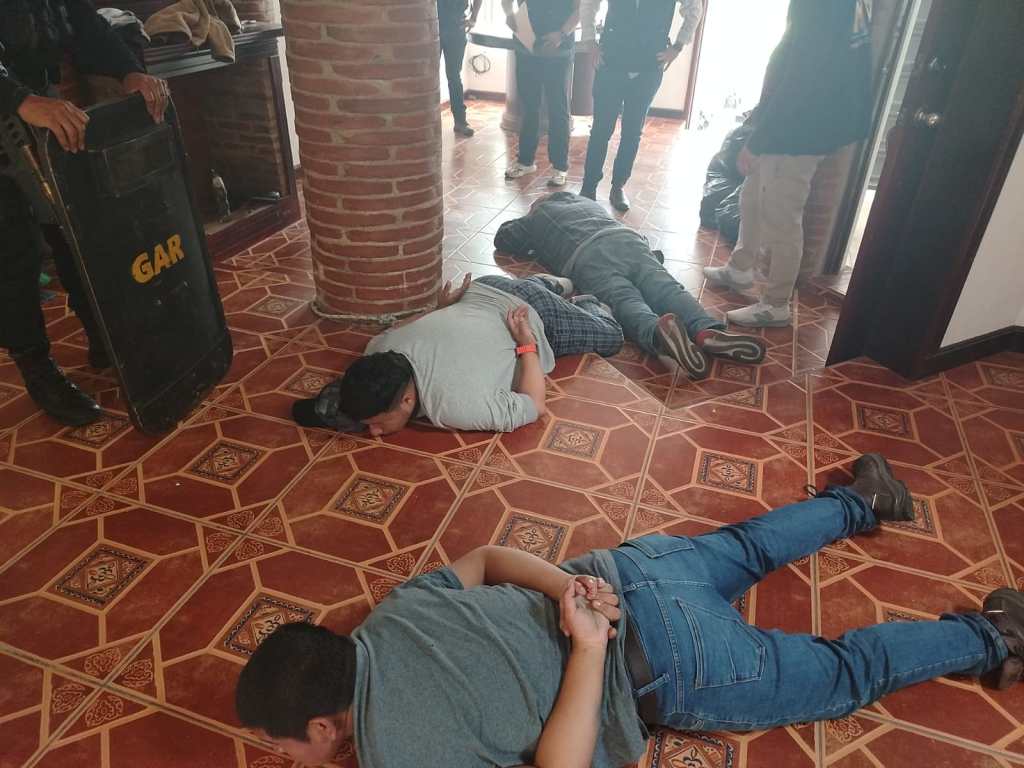 La PNC localizó un narcolaboratorio en San José Pinula. Foto La Hora: PNC
