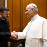 El papa León XIV ha recibido este domingo en una audiencia en el Vaticano al presidente de Ucrania, Volodímir Zelenski. Foto La Hora: EFE