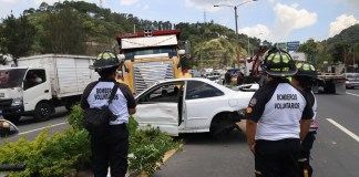 Múltiple colisión en el kilómetro 14 de la ruta CA-9.